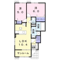 ヴィレッジゲート永田Iの物件間取画像